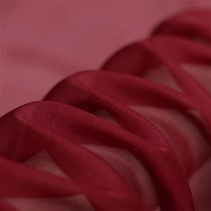 Wein rote Seide Chiffon Stoff